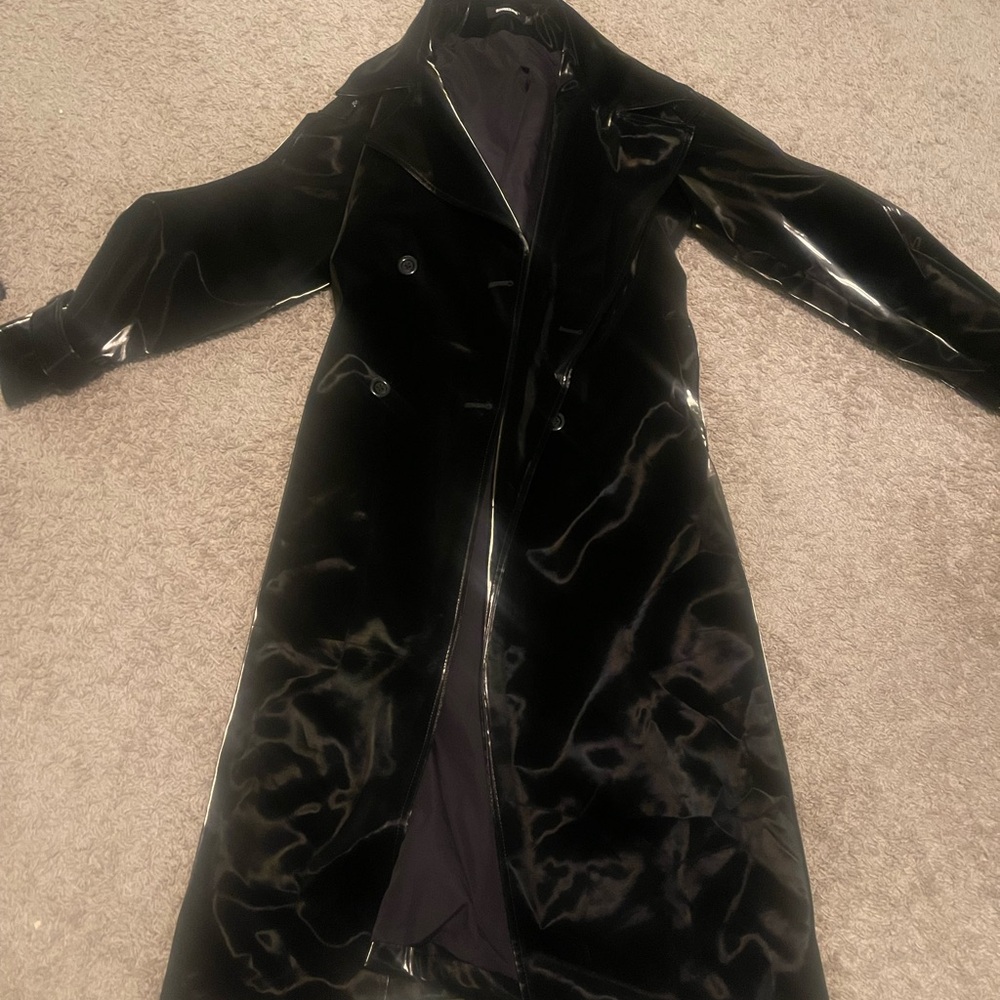 Black patent Women's Coat